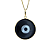 Pingente Olho Grego 15mm Preto Ouro 18k - Imagem 3