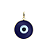 Pingente Olho Grego 15mm Azul Escuro Ouro 18k - Imagem 1