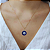 Pingente Olho Grego 15mm Azul Escuro Ouro 18k - Imagem 2