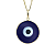 Pingente Olho Grego 15mm Azul Escuro Ouro 18k - Imagem 3
