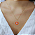 Pingente Olho Grego 15mm Laranja Ouro 18k - Imagem 2