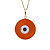 Pingente Olho Grego 15mm Laranja Ouro 18k - Imagem 3