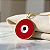 Pingente Olho Grego 15mm Vermelho Ouro 18k - Imagem 1