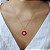 Pingente Olho Grego 15mm Vermelho Ouro 18k - Imagem 2