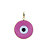 Pingente Olho Grego 15mm Rosa Ouro 18k - Imagem 1