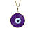 Pingente Olho Grego 15mm Roxo Ouro 18k - Imagem 3