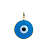 Pingente Olho Grego 15mm Azul Claro Ouro 18k - Imagem 1