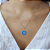 Pingente Olho Grego 15mm Azul Claro Ouro 18k - Imagem 2
