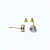 Brinco Ouro 18k Ponto de Luz Redonda 5mm Branca - Imagem 4