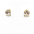 Brinco Ouro 18k Ponto de Luz Oval 6x8mm Branca - Imagem 3