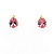Brinco Ouro 18k Ponto de Luz Gota 6x8mm Rosa - Imagem 3