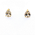 Brinco Ouro 18k Ponto de Luz Gota 6x8mm Branca - Imagem 3