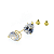 Brinco Ouro 18k Ponto de Luz Gota 6x8mm Branca - Imagem 1