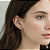 Brinco Ouro 18k Earcuff Trio Gotas Naturais Ametistas e Topázio Sky - Imagem 2