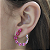 Brinco Ouro 18k Caracol Magenta - Imagem 2