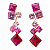 Brinco Ouro 18k Espectro Magenta - Imagem 1