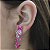 Brinco Ouro 18k Espectro Magenta - Imagem 2