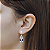 Brinco Ouro 18k Gota Alongada Branca - Imagem 3