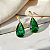 Brinco Ouro 18k Gota Alongada Verde Esmeralda - Imagem 3