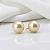 Brinco Ouro 18k Pérola Natural Água Salgada Redonda 10mm - Imagem 1