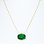 Colar Ouro 18k Oval Verde Esmeralda - Imagem 1