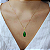 Pingente Ouro 18k Gota Alongada Verde Esmeralda - Imagem 1