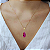 Pingente Ouro 18k Gota Alongada Magenta - Imagem 1