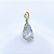 Pingente Ouro 18k Gota Alongada Branca - Imagem 2