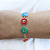 Pulseira Prata Olho Grego Coloridos 15mm Juntos - Imagem 2