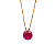 Pingente Ouro 18k Ponto de Luz Redonda 6mm Vermelho - Imagem 1