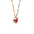 Pingente Ouro 18k Ponto de Luz Redonda 6mm Vermelho - Imagem 4