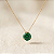 Pingente Ouro 18k Ponto de Luz Redonda 6mm Verde Esmeralda - Imagem 2