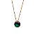 Pingente Ouro 18k Ponto de Luz Redonda 6mm Verde Esmeralda - Imagem 1