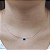 Pingente Ouro 18k Ponto de Luz Redonda 6mm Zircônia Azul - Imagem 2