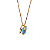 Pingente Ouro 18k Ponto de Luz Redonda 6mm Zircônia Azul - Imagem 4