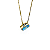 Pingente Ouro 18k Ponto de Luz Coração 6mm Zircônia Azul - Imagem 4