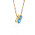 Pingente Ouro 18k Ponto de Luz Oval 6x8mm Zircônia Azul - Imagem 4
