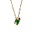 Pingente Ouro 18k Ponto de Luz Oval 6x8mm Verde Esmeralda - Imagem 4