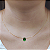 Pingente Ouro 18k Ponto de Luz Oval 6x8mm Verde Esmeralda - Imagem 2