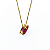 Pingente Ouro 18k Ponto de Luz Oval 6x8mm Vermelho - Imagem 4