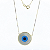 Colar Ouro 18k Olho Grego 18mm - Imagem 2