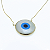Colar Ouro 18k Olho Grego 18mm - Imagem 3