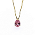Pingente Ouro 18k Ponto de Luz Gota 6x8mm Rosa - Imagem 1