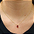Pingente Ouro 18k Ponto de Luz Gota 6x8mm Vermelho - Imagem 4