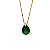 Pingente Ouro 18k Ponto de Luz Gota 6x8mm Verde Esmeralda - Imagem 1