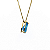 Pingente Ouro 18k Ponto de Luz Gota 6x8mm Zircônia Azul - Imagem 4