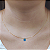 Pingente Ouro 18k Ponto de Luz Gota 6x8mm Zircônia Azul - Imagem 2