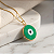 Pingente Olho Grego 15mm Verde Claro Ouro 18k - Imagem 1
