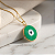 Pingente Olho Grego 15mm Verde Claro Ouro 18k - Imagem 1