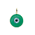 Pingente Olho Grego 15mm Verde Claro Ouro 18k - Imagem 1